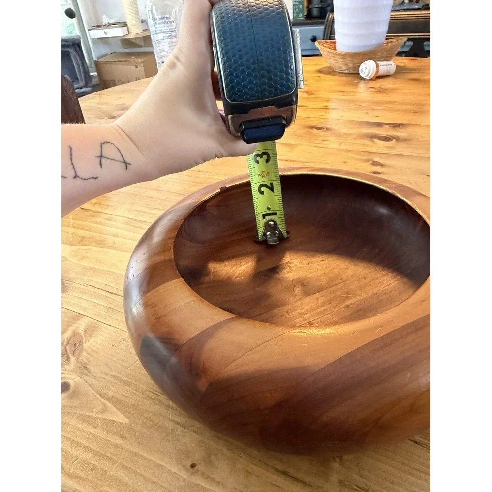 VINTAGE TEAK WOOD BOWL 9
